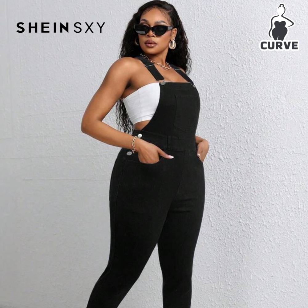 SHEIN SXY Black Overalls